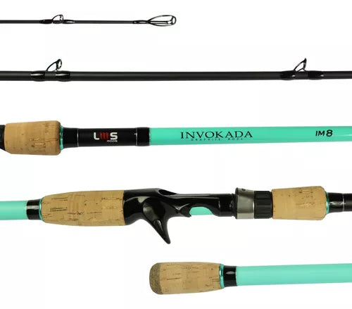 Vara Lumis Invokada Pró 2.40m-50lbs - Azul - Carretilha - 2p Cor Azul-celeste