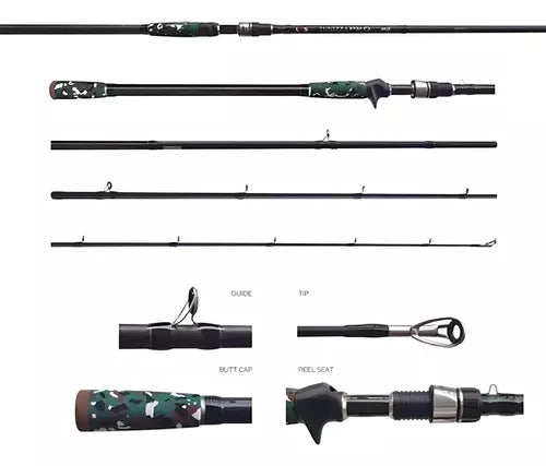 Vara Lumis Tunizza Pro Im8 30-60lb Carretilha 2 Parte 2,40m