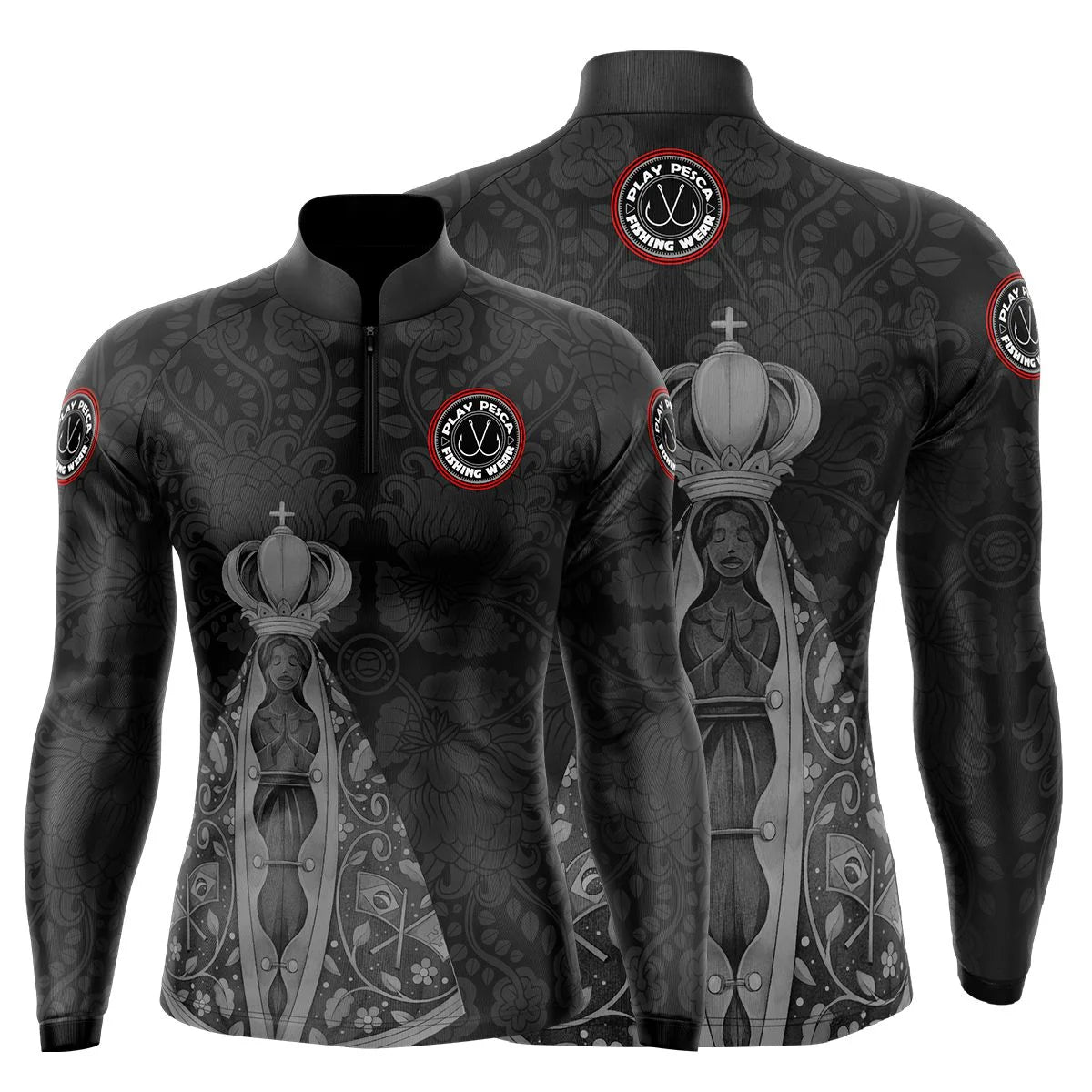 Camisa de pesca Nossa Senhora Cinza