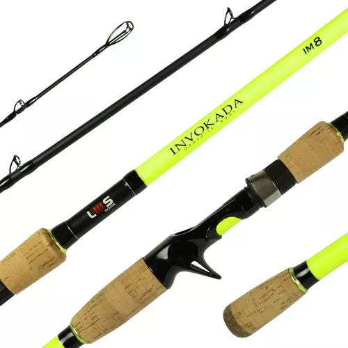 Vara Carretilha Lumis Invokada Pró 2.40m-50lb Verde Limão 2p Cor Verde-limão