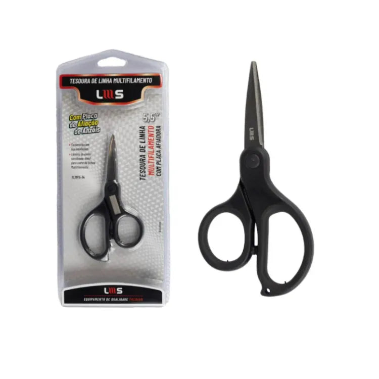 TESOURA DE LINHA LUMIS MULTIFILAMENTO 5,5 COM PLACA AFIADORA