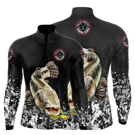 Camisa de pesca Traira Cinza